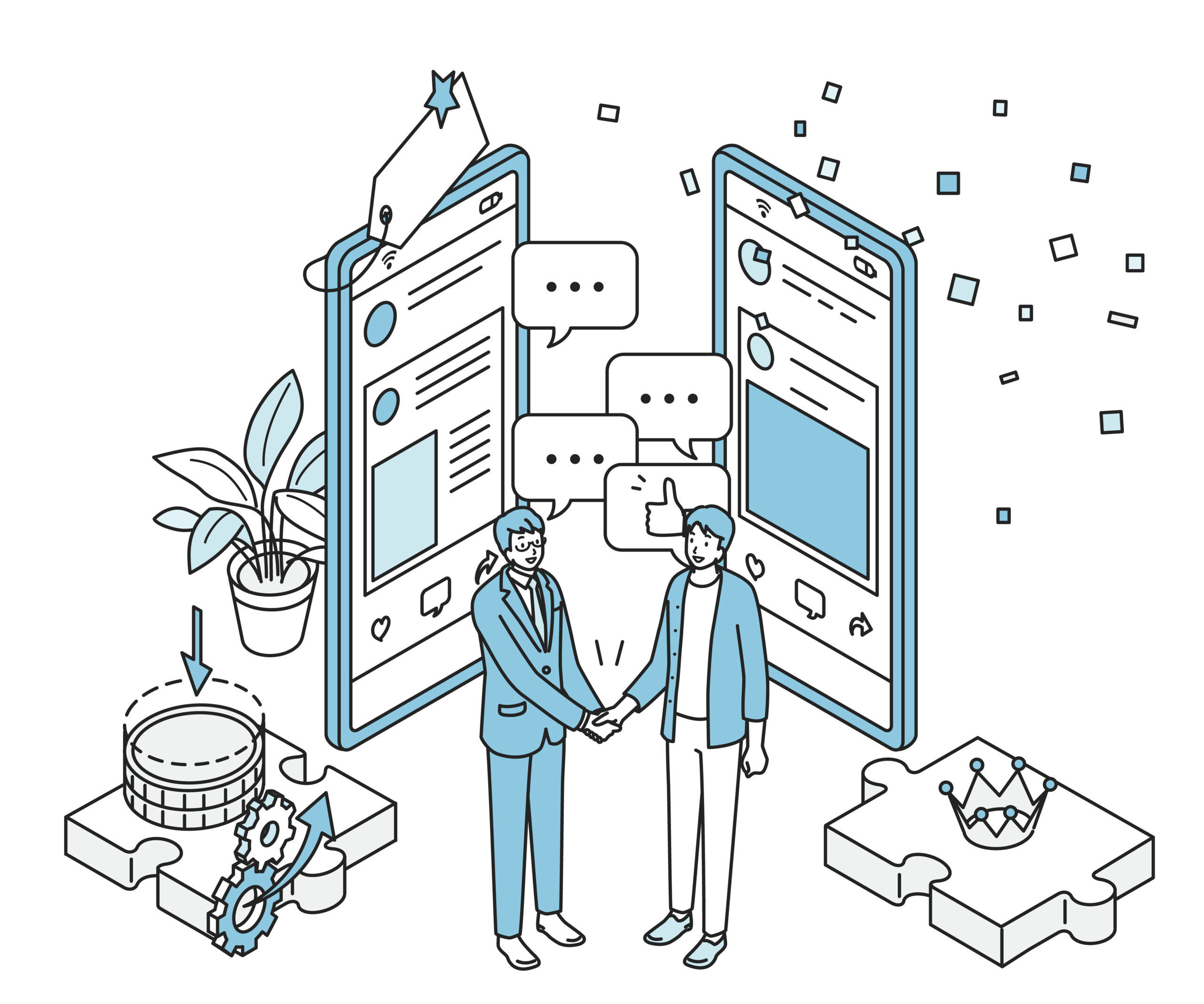 伴走するWebチームのイメージ