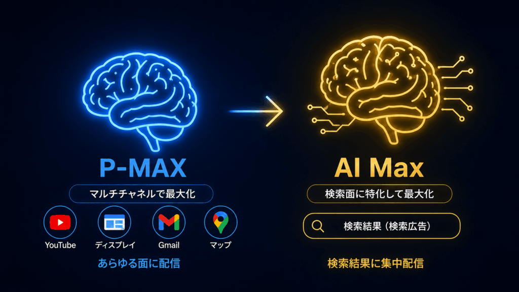 【徹底比較】AI MaxとP-MAXの決定的な3つの違い