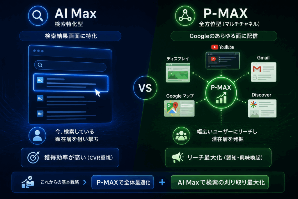 P-MAXとの違いと使い分けのポイント