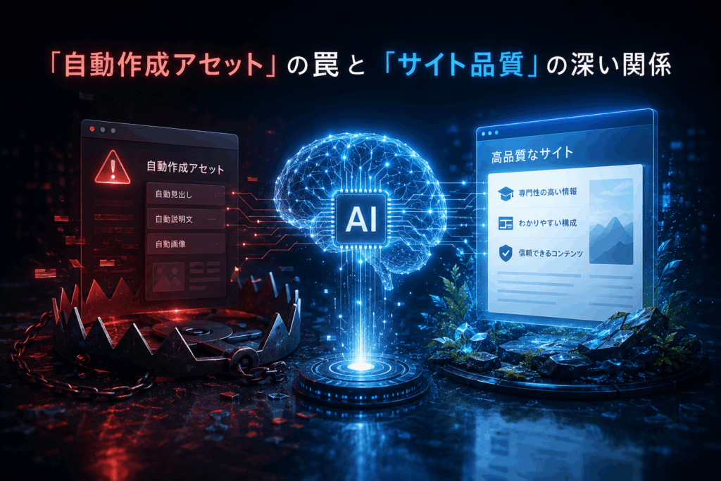 「自動作成アセット」の罠と「サイト品質」の深い関係