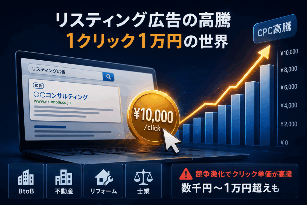 リスティング広告の高騰。1クリック1万円の世界で起きていること 